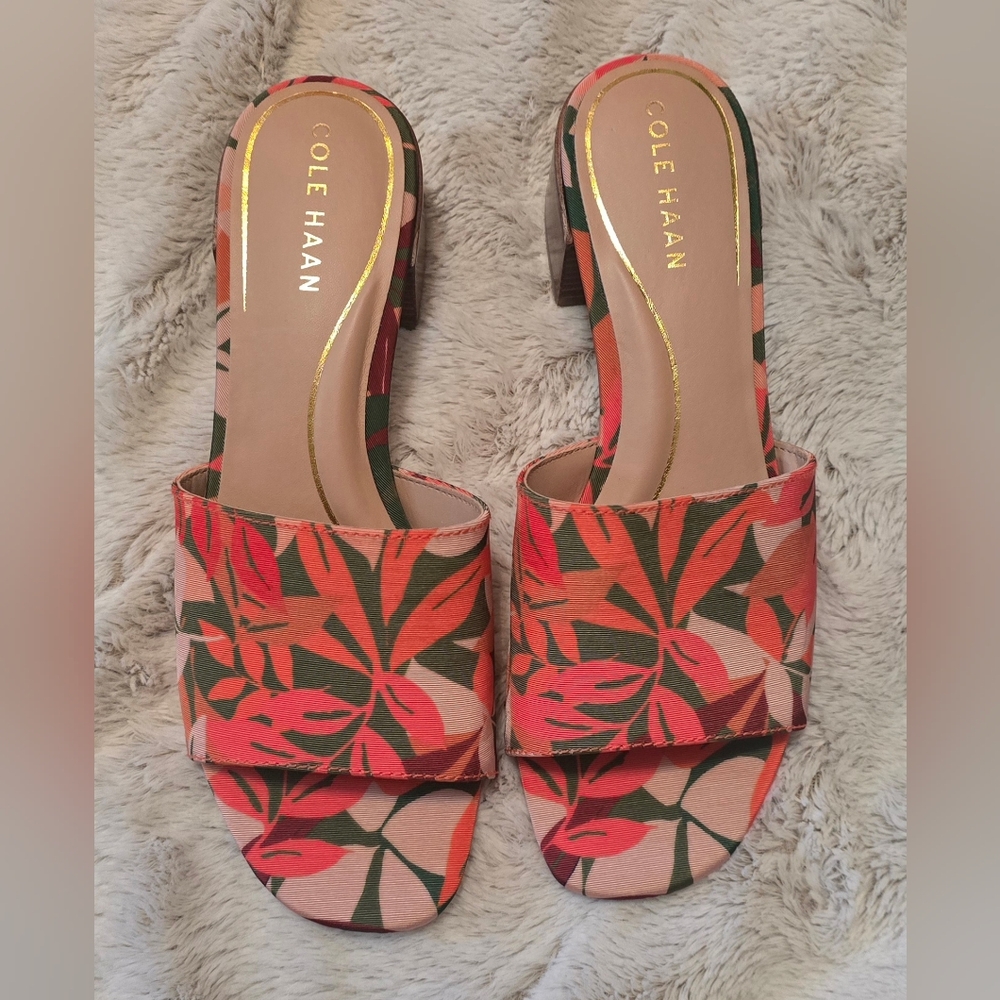 Cole Haan Women's Floral Sandals - Red and Green